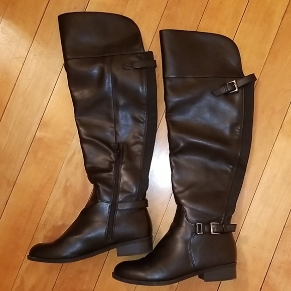 Faux Leather Riding Boots - Picture 2 of 5